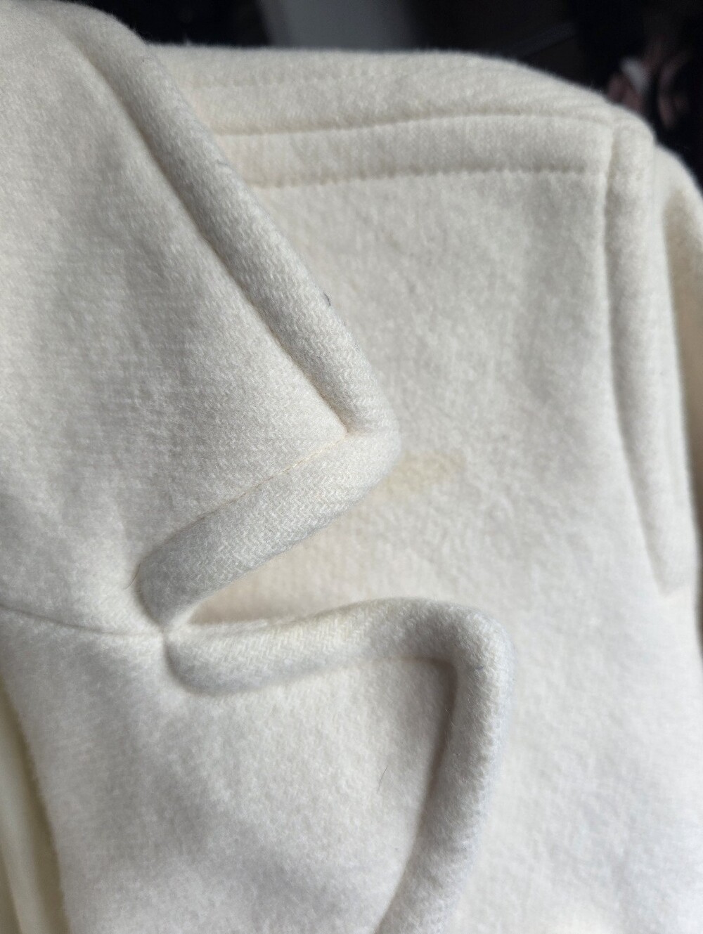Reiss Cream Double-Breasted Wool / CashmerePea Coat - Picture 5 of 16